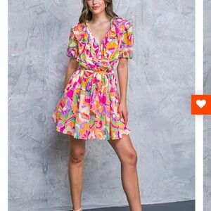 Flying Tomato Villa Ducale Woven Mini Dress Flying tomato
 Fuchsia Orange / s